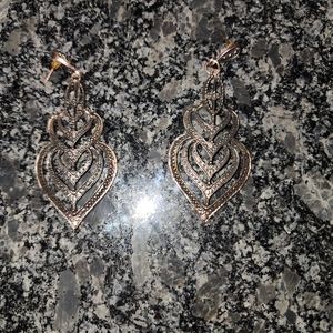 Bronze toned dangle earrings